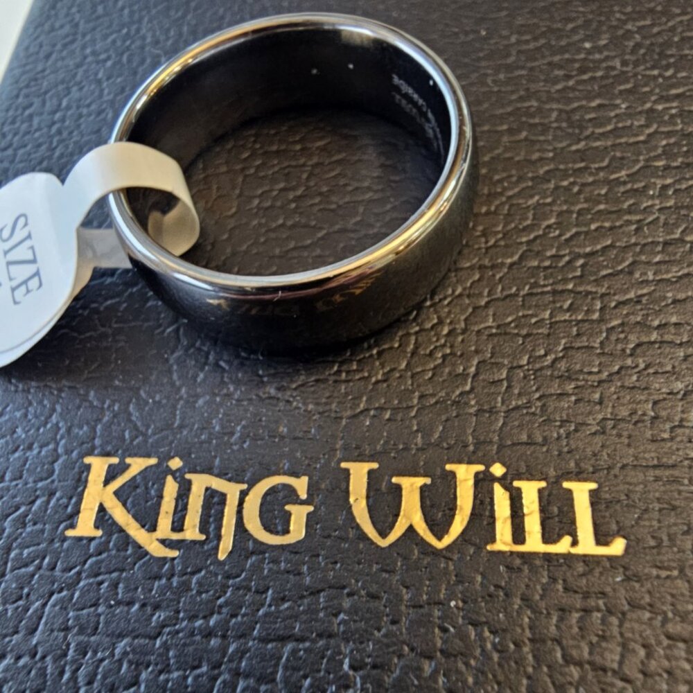 New King Will Shiny Carbide Ring Wedding Band size 11